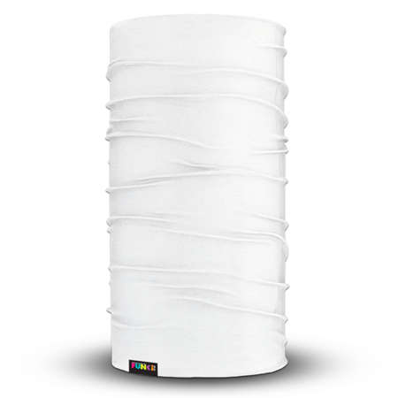 Plain White FUNkiBand - Seamless Microfibre Tubular Bandana (Buff)