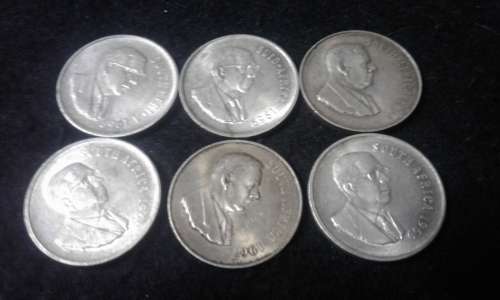 6 X R1 FROM 1967 TO 1969 SILVER 1 BID TAKE AL 6 COINS PLEASE SEE PHOTOS