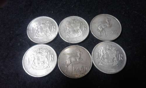 6 X R1 FROM 1967 TO 1969 SILVER 1 BID TAKE AL 6 COINS PLEASE SEE PHOTOS