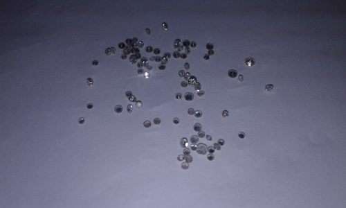 86 X MIXED SMALL GENUINE DIAMONDS ROUND 0.005 CT AND 0.01 CT  COLOR G - K  CLARITY SI- VS