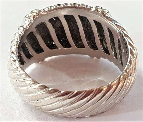 Beautiful `Big and Bulky` Sterling Silver Cluster Dress Ring