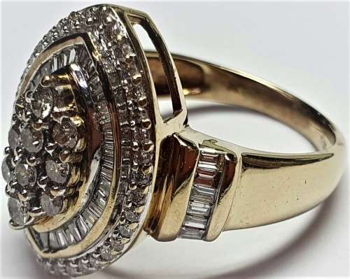 `Beautiful`  LADIES 1.00 DIAMOND DRESS RING set in 9CT YELLOW GOLD