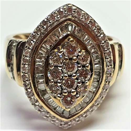`Beautiful`  LADIES 1.00 DIAMOND DRESS RING set in 9CT YELLOW GOLD