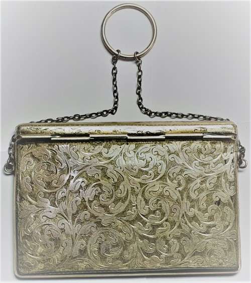 `ANTIQUE` 1910 (STERILING SILVER) Victorian Compact Purse.
