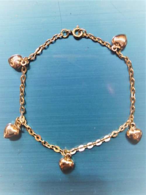 `Beautiful`  LADIES 9 Carat Yellow Gold `CHARM BRACLET`.