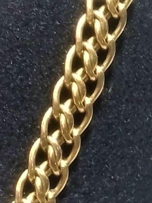 `Italy 9 Carat `HOLLOW GOLD`  Double Link, Necklace.