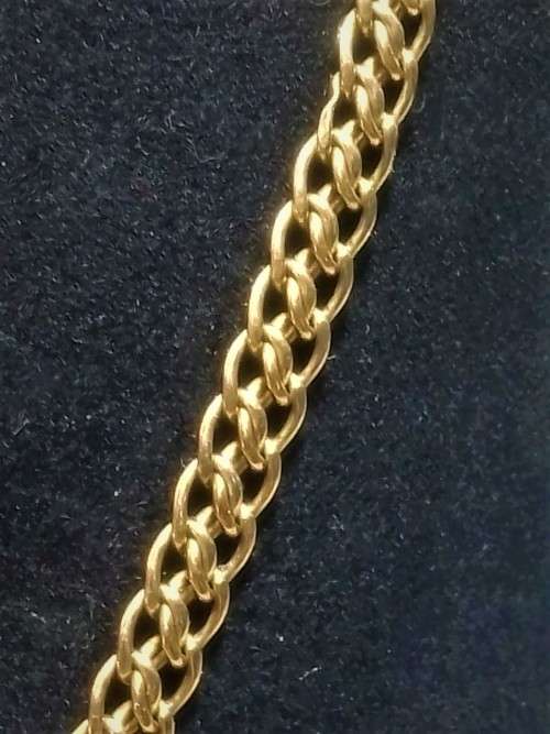`Italy 9 Carat `HOLLOW GOLD`  Double Link, Necklace.