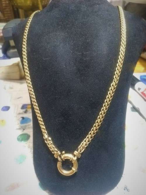 `Italy 9 Carat `HOLLOW GOLD`  Double Link, Necklace.