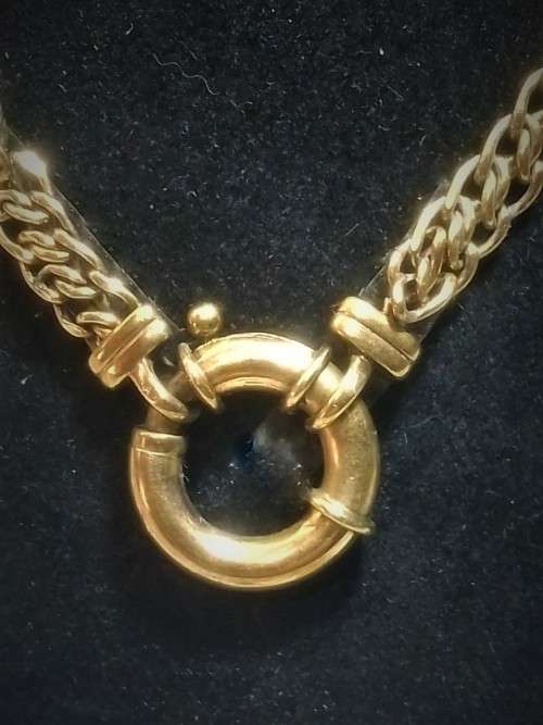`Italy 9 Carat `HOLLOW GOLD`  Double Link, Necklace.