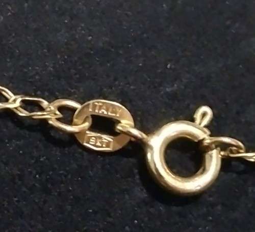 `ANTIQUE` Genuine Gold `LOVE LOCKET` Mounted on a `DOUBLE LINK` 9 Carat Gold Chain