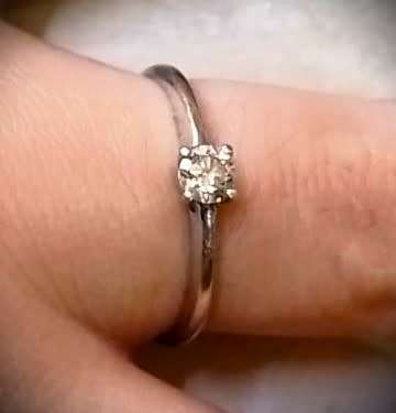 ENGAGEMENT RING` 0.30 Carat Genuine Diamond set in 9CT WHITE GOLD