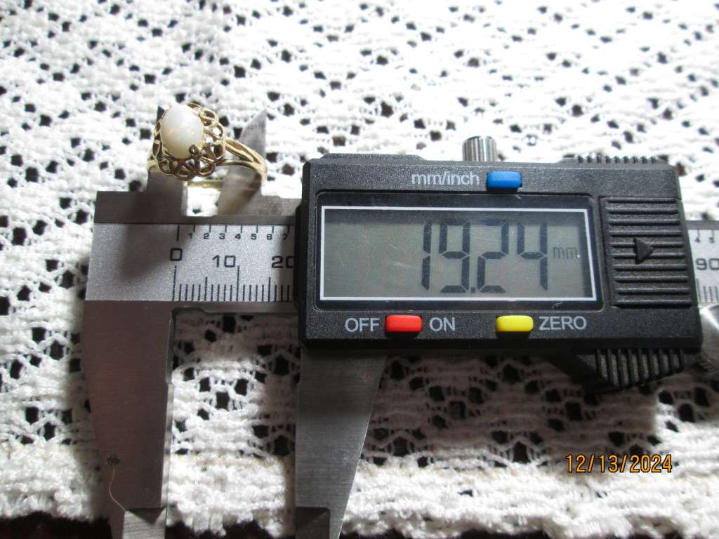 Australian Natural `Sugar Opal` Ring Set in `9ct Genuine Yellow Gold`