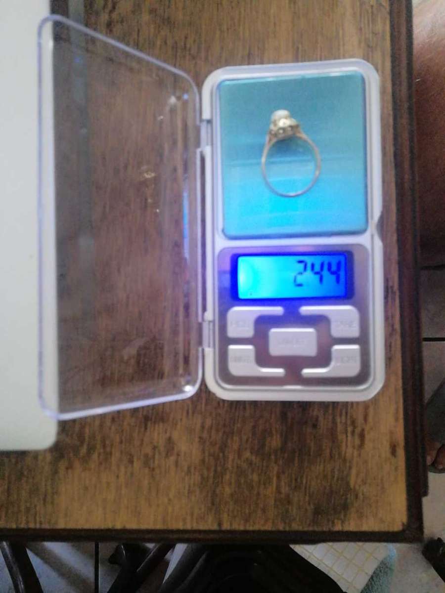 Australian Natural `Sugar Opal` Ring Set in `9ct Genuine Yellow Gold`