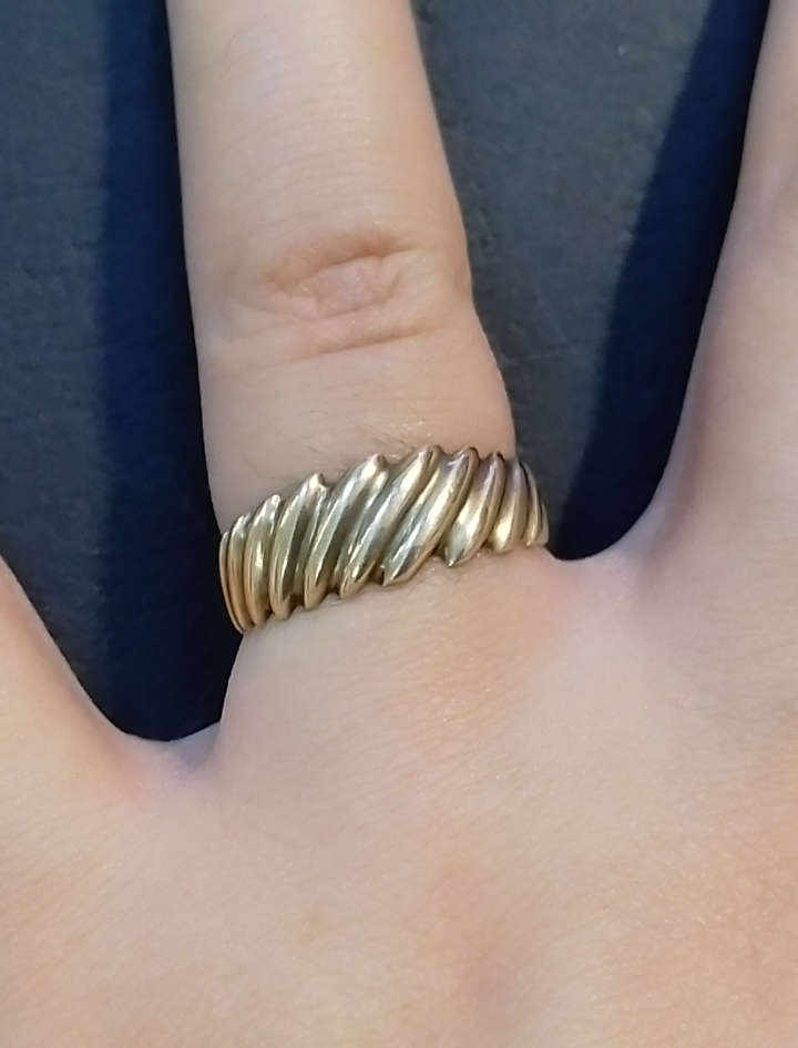 DESIGNER `Sculpted` 9CT Yellow Gold Ring