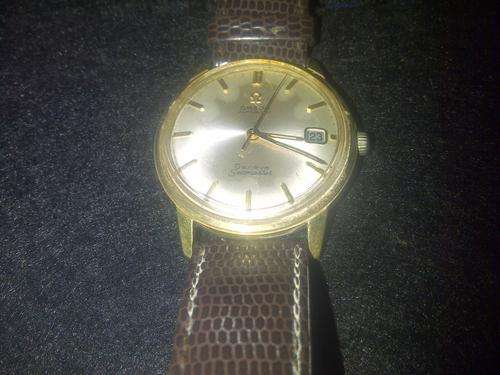 OMEGA AUTOMATIC GENEVE SEAMASTER 100% WORKING CONDITION WATER PROOF WITH BROWN LEATHER STRAP