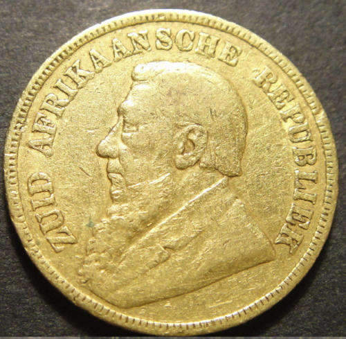 PAUL KRUGER, FULL GOLD POUND. ZAR.1894