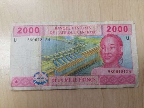 2000 Central African Franc FV=R50.73