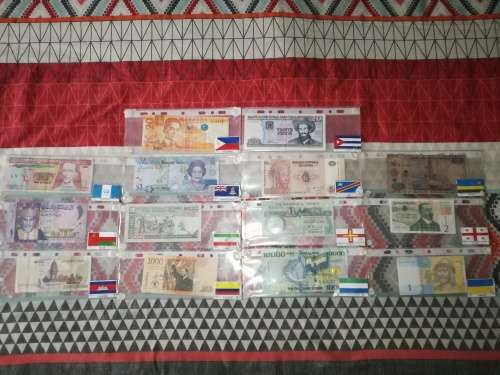 Lot of 70 International Bank Notes