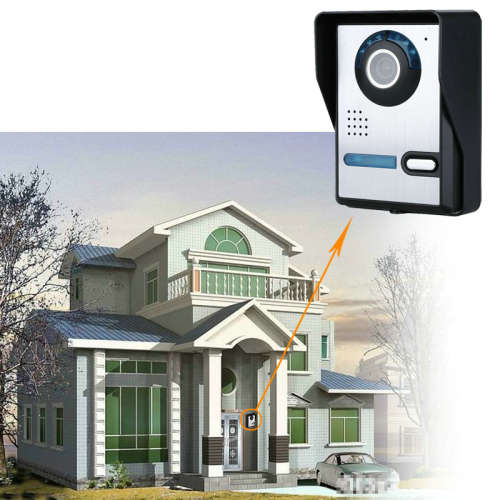 7'' wired color video door phone Intercom system video doorbell kit IR 1 outdoor camera +1 monitor