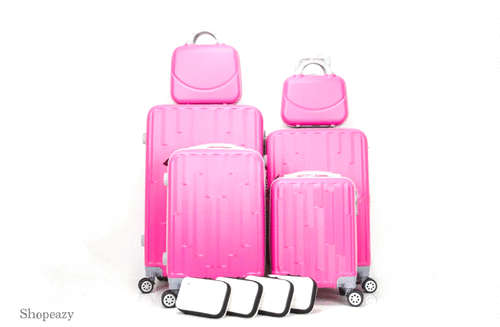 Luxury ABS Lightweight Design 10 Piece Luggage Set-Strip