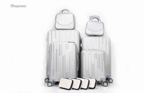 Luxury ABS Lightweight Design 10 Piece Luggage Set-Strip