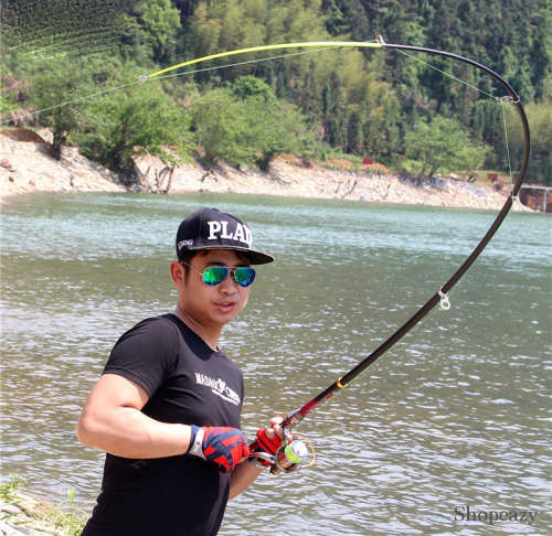 Telescoping Spinning Rod 2.1M Portable Travel Carbon Fiber Sea Fishing Rod Pole