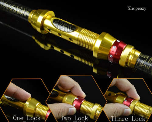 Telescoping Spinning Rod 2.1M Portable Travel Carbon Fiber Sea Fishing Rod Pole