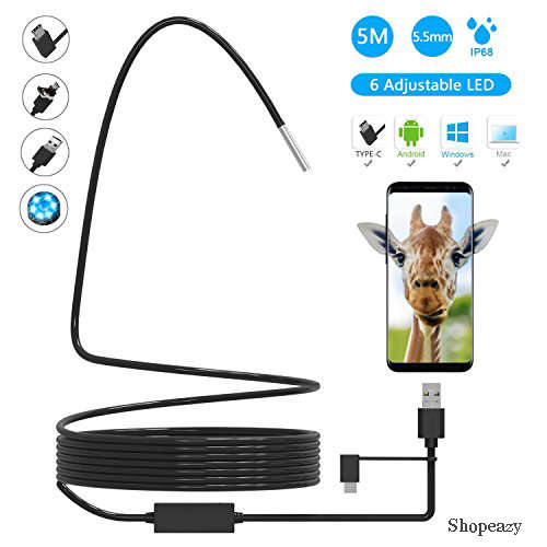 3 in 1 Rigid Endoscope USB C Micro USB Inspection Camera