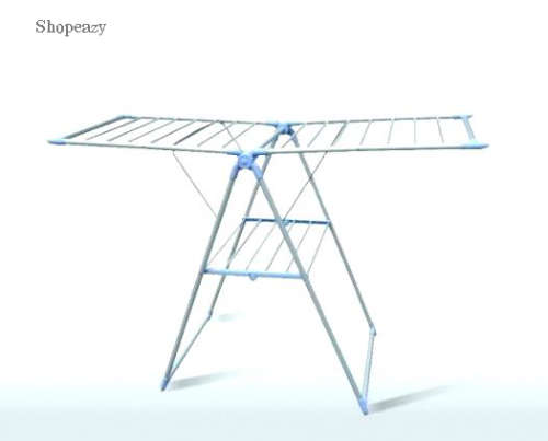 Butterfly style foldable clothes drying rack