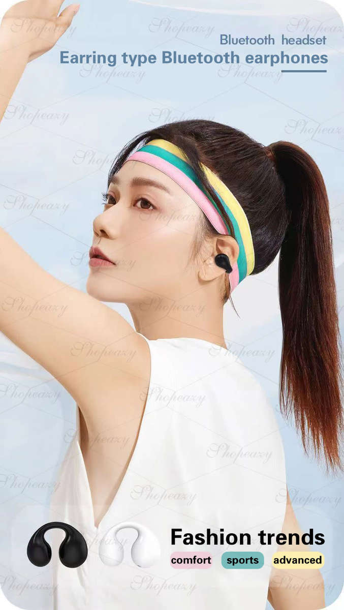 Wireless Ear Clip Bone Conduction Headphones