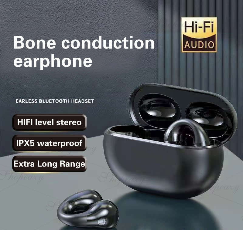 Wireless Ear Clip Bone Conduction Headphones