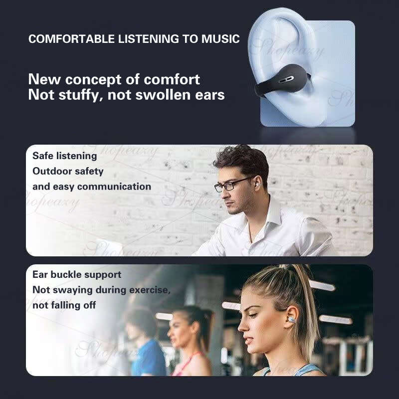 Wireless Ear Clip Bone Conduction Headphones