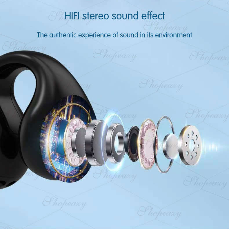 Wireless Ear Clip Bone Conduction Headphones