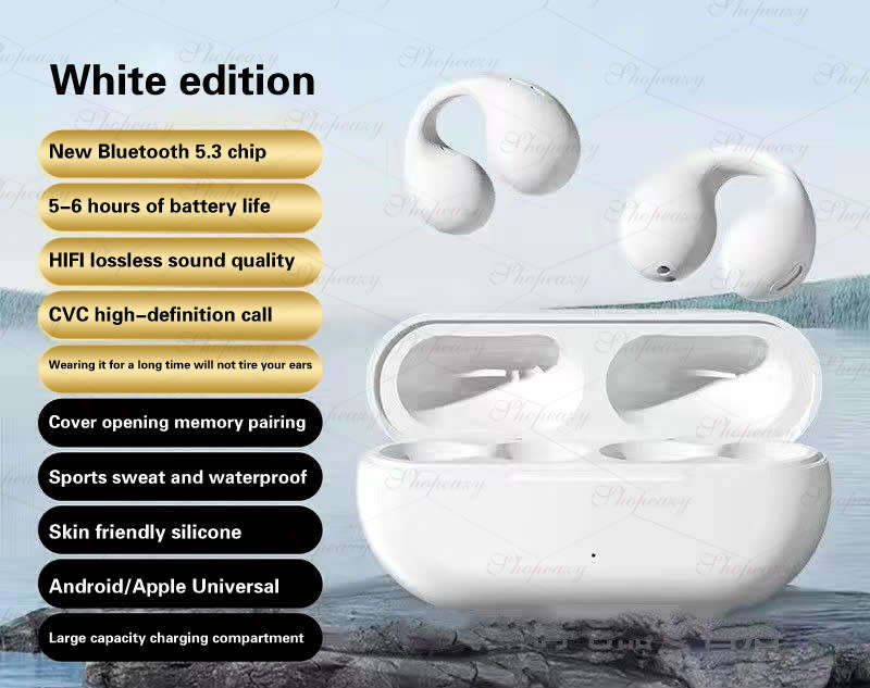 Wireless Ear Clip Bone Conduction Headphones
