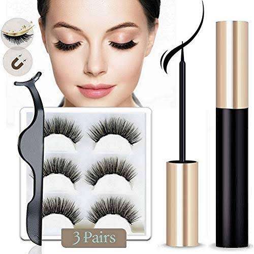 Magnetic eyelashes and magnetic eyeliner