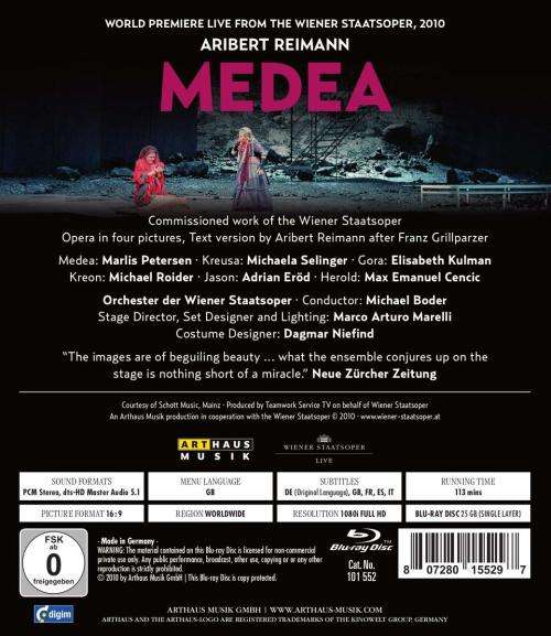 Aribert Reimann: Medea (Live from the Wiener Staatsoper, 2010) [Blu-ray]