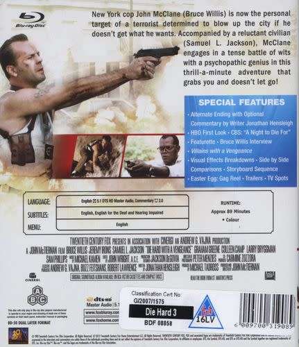 Die Hard With a Vengeance [Blu-ray]