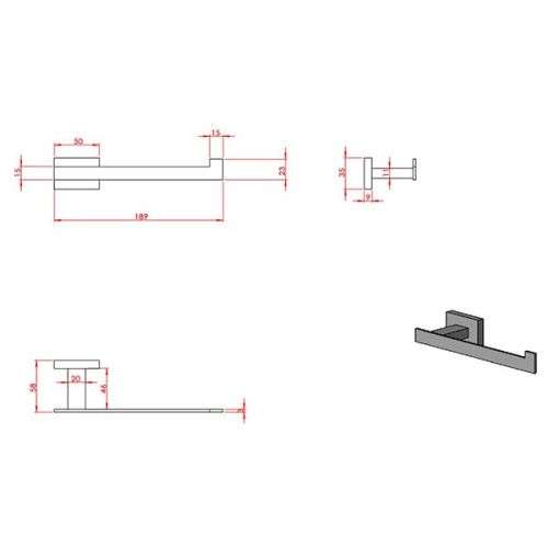 Evox Alto Toilet Paper Holder (Chrome)