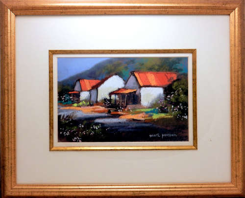 Marc Poisson - Cape Dutch Homestead - Original Pastel
