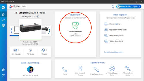 HP DesignJet T230 24` Wide Format Printer
