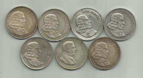 R1 Silver Lot (7 Coins) - For Silver Bullion - 80% Silver - Less than silver price