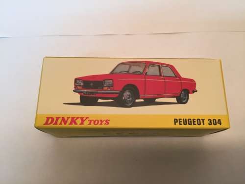 Atlas Edition - Dinky Toys 1428 Diecast PEUGEOT 304 white with sign