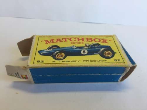 Vintage Matchbox Lesney 52 b B.R.M Racing Car BRM in Box - Please Read