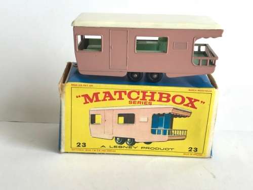 MATCHBOX LESNEY #23 TRAILER CARAVAN WITH ORIGINAL BOX