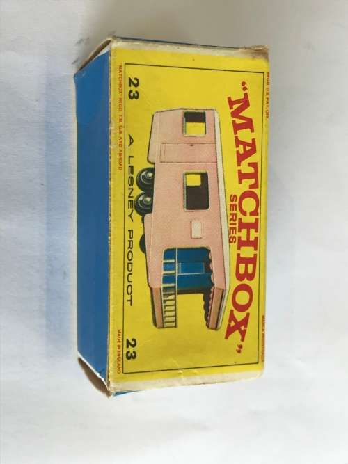 MATCHBOX LESNEY #23 TRAILER CARAVAN WITH ORIGINAL BOX
