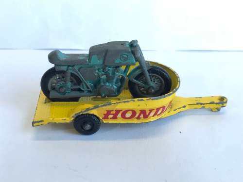 MATCHBOX LESNEY 38 Honda Motorcycle & Trailer