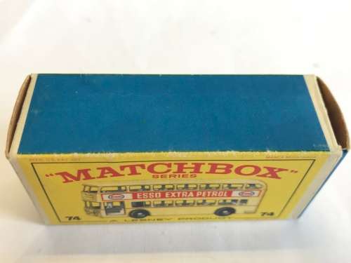 FOR GERRIT ONLY - Box only - MATCHBOX LESNEY #74 DAIMLER DOUBLE DECKER BUS, WHITE WITH ORIGINAL BOX