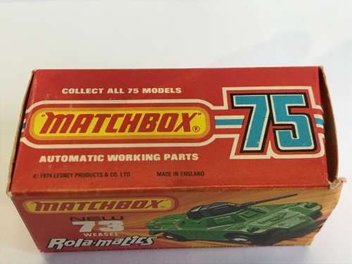 Matchbox Lesney Superfast Rola-Matics #73 - Weasel In Original Box