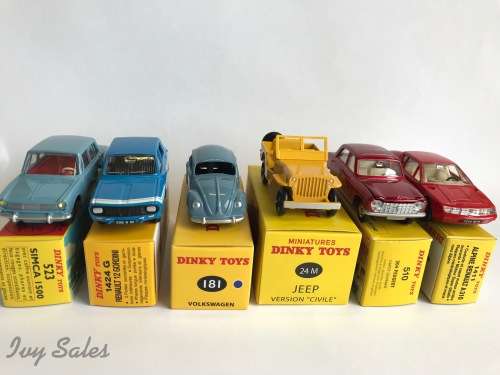 Atlas Edition - Dinky Toys 6 X Set - 24M + 181 + 510 + 523 + 1411 + 1424G