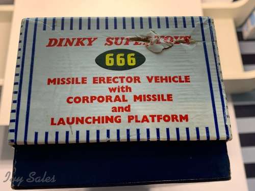 FOR DALE ONLY - Dinky Toys #666 Missile Erector Vehicle With Corporal Missile And La+ ORIGINAL BOX